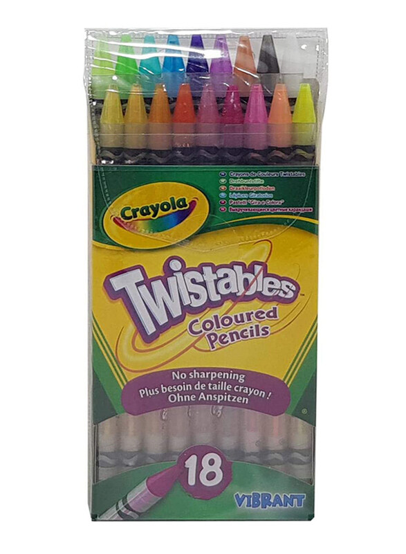 

Crayola Twistables Colored Pencils Set, CY687418, 18 Pieces, Multicolor