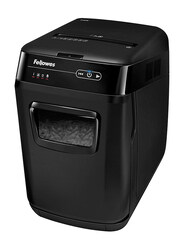 Fellowes Automax 130C Cross Cut Auto Feed Shredder, 130-Sheet Capacity, 4680001, Black