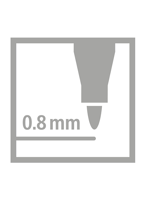 ستابيلو مجموعة أقلام كتابة برأس نايلون من 4 قطع، 0.8 مم، ألوان متنوعة