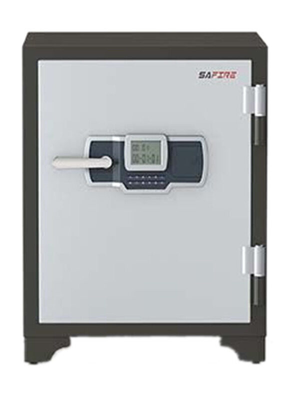 

Safire Fire Resistant Digital and Keylock Safe with 1 Shelf and 1 Drawer, FR 560-EL, Grey