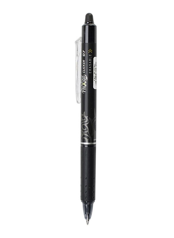 بايلوت فريكسيون كليكر قلم رفيع قابل للمسح 12 قطعة، أسود