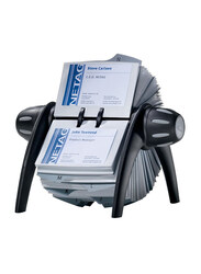 Durable Visifix 500 Double-Side Flip Business Card File, 241701, Black