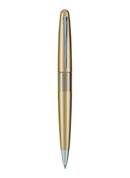 بايلوت مجموعة متروبوليتان قلم ذو رأس كروي بتصميم متعرج، نقطة متوسطة، برميل ذهبي، 1.0 مم، أسود