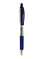 Double A 12-Piece Silk Gel Clicker Pen with Soft Grip, 0.7mm, Blue