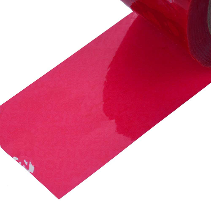بينكيج شريط أمان عالي الالتصاق كامل النقل، 50 ملم × 50 م، لون أحمر