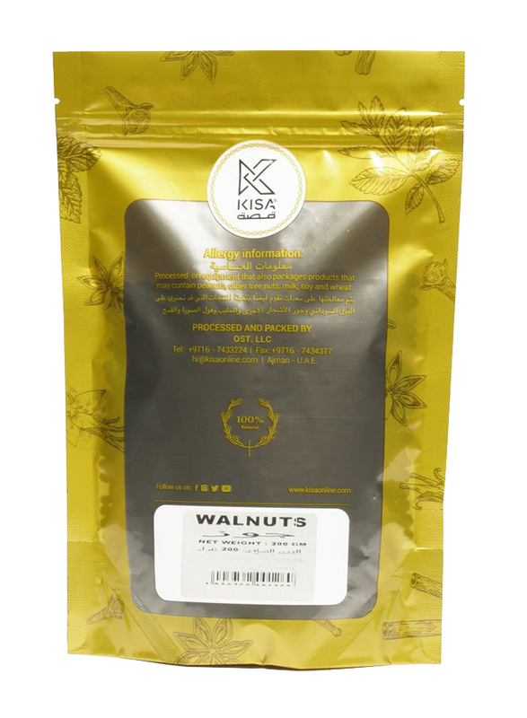 Kisa 100% Pure and Natural Walnuts, 200g