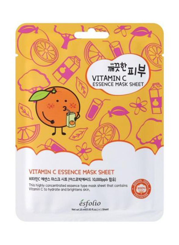Esfolio Pure Skin Vitamin C Essence Mask Sheet, 25ml