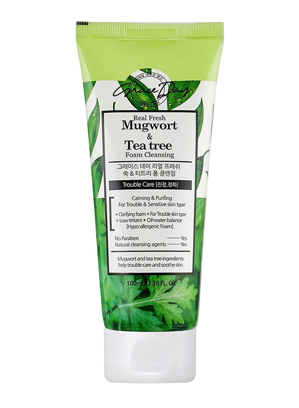 

Grace Day Real Fresh Mugwort & Tea Tree Foam Cleanser, 100ml