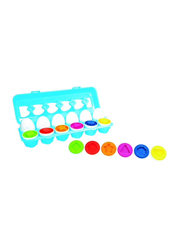 Little Hero 12-Piece Match & Count Eggs Sleeve, Multicolour