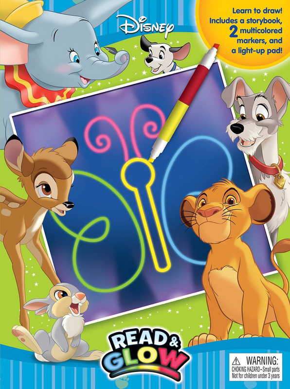 Disney Animals Read & Glow, Hardcover Book, By: Phidal Publishing Inc.