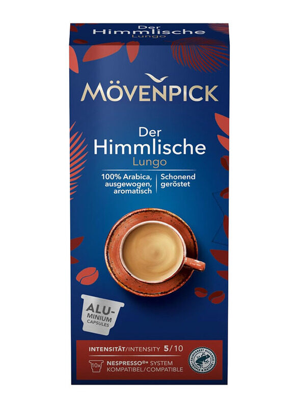 

Movenpick Der Himmlische Lungo Nespresso 5/10 Capsules Intensity, 10 Capsules, 55g