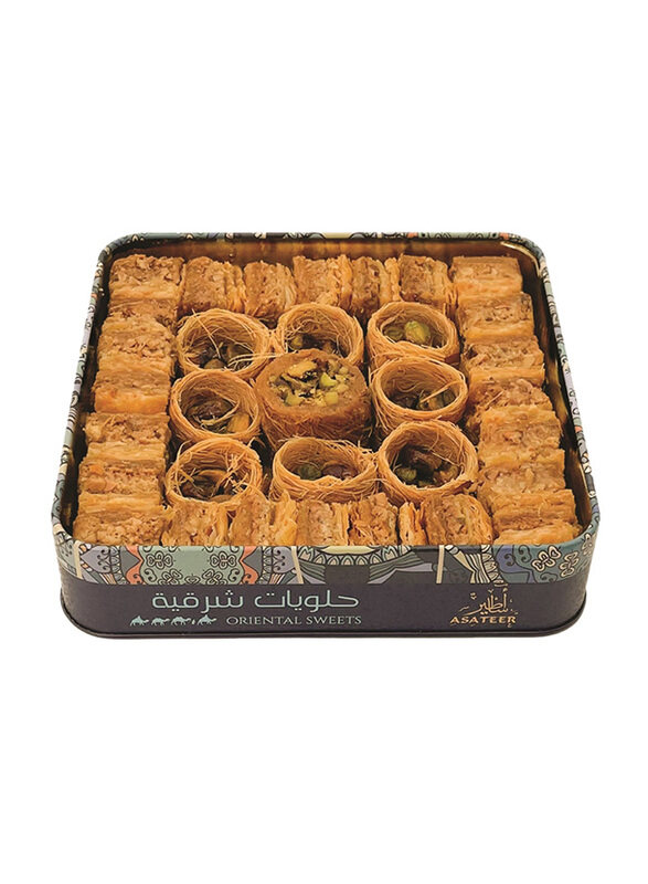 

Asateer Assorted Baklawa in Square Tin Can, 375g