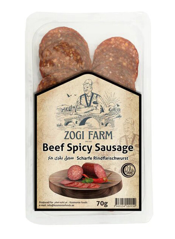 

Zogi Farm Dry Beef Sausage Slice Spicy, 70 grams