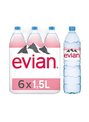 Evian Mineral Water, 6 x 1.5 Liters