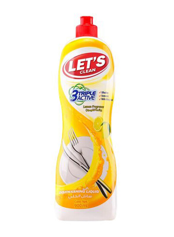 

Let's Clean Lemon Dishwashing Liquid, 900ml