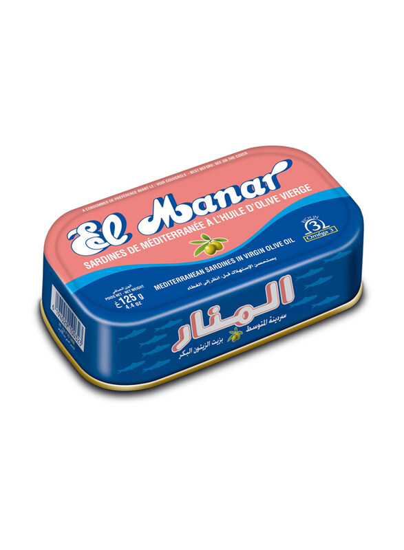 

El Manar Mediterranean Sardines In Virgin Olive Oil, 125g