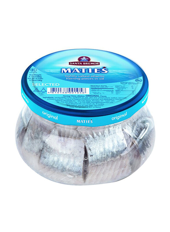 

Santa Bremor Matjas Herring Fillet Original in Glass Jar, 260g