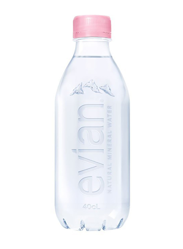 Evian Recycled Bottle Natural Mineral Water, 400ml
