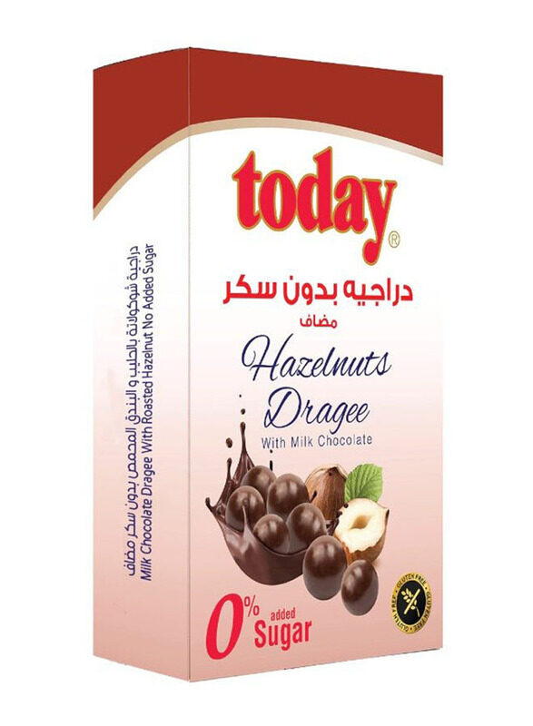 

Today Dragee Zero Sugar Added Milk Chocolate with Hazelnut, 60g