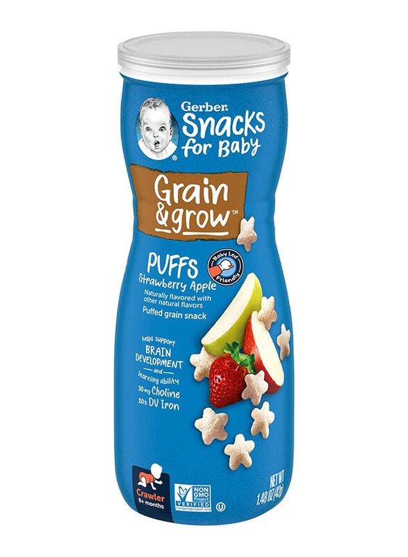 

Gerber Cereal Snack, Strawberry & Apple Puffs, 8+ Months, 42g