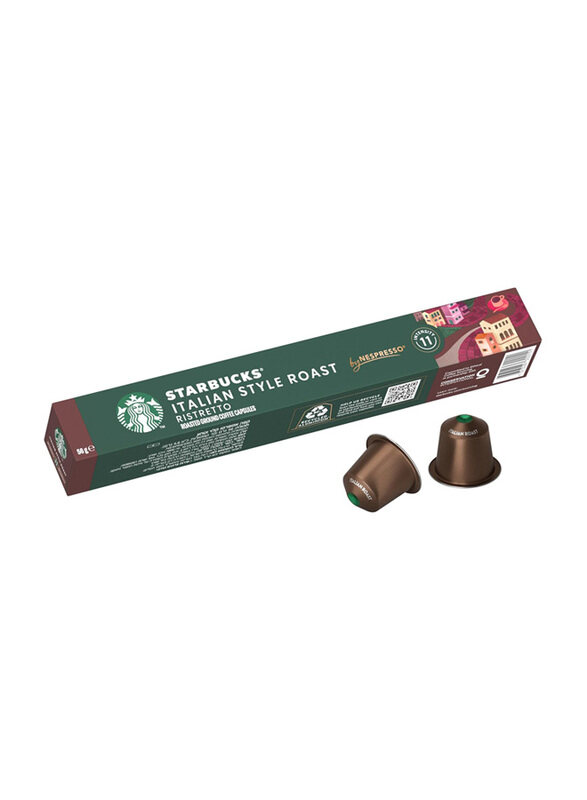 

Nespresso Starbucks Italian Style Roast Dark Roast Coffee Pods, 56g