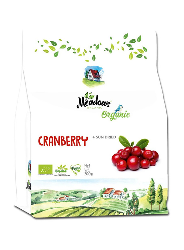 Meadows Organic Sundried Cranberries, 200g