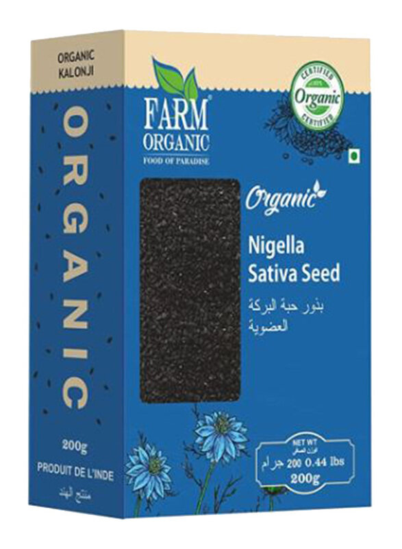 

Farm Organic Gluten Free Nigella Sativa Seeds (Kalonji), 200g