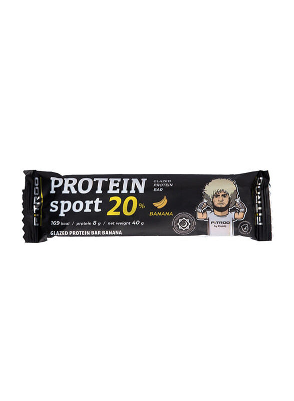 

Fitroo Khabib Sport Glazed Banana Protein Bar, 40g