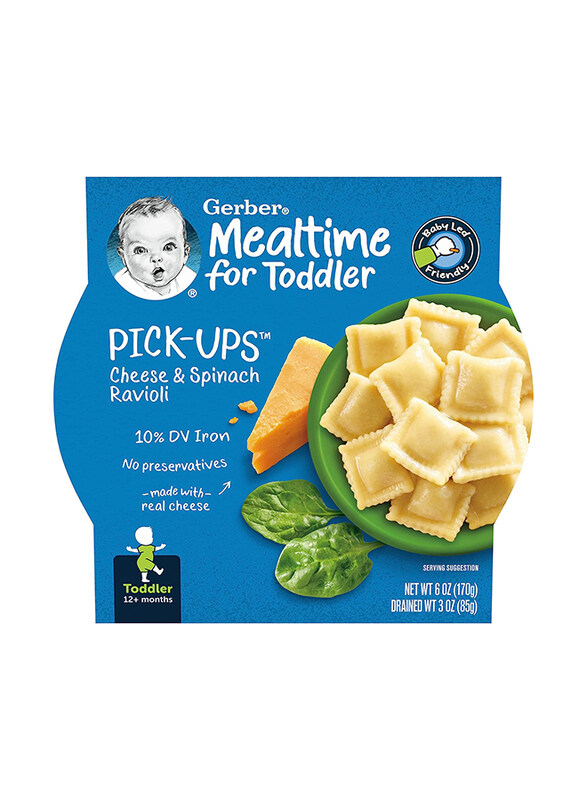 

Gerber Pick Ups Cheese Spinach Ravioli, 12+ Months, 85g