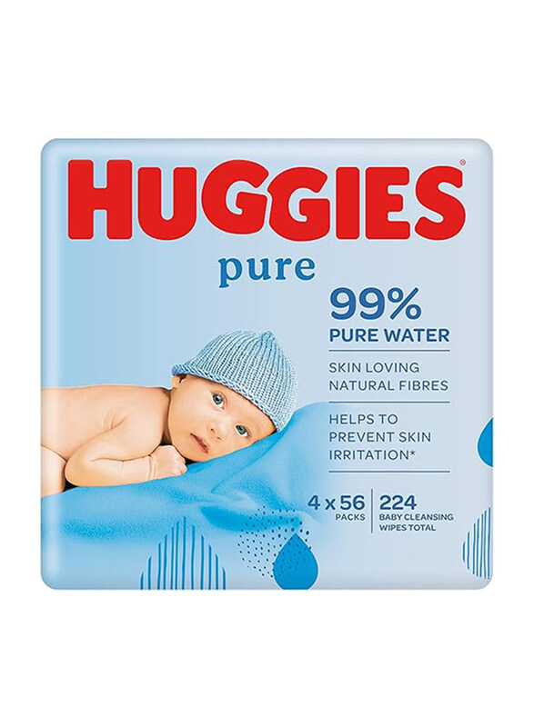 

Huggies Pure Baby Wipes, 224 Wipes, White