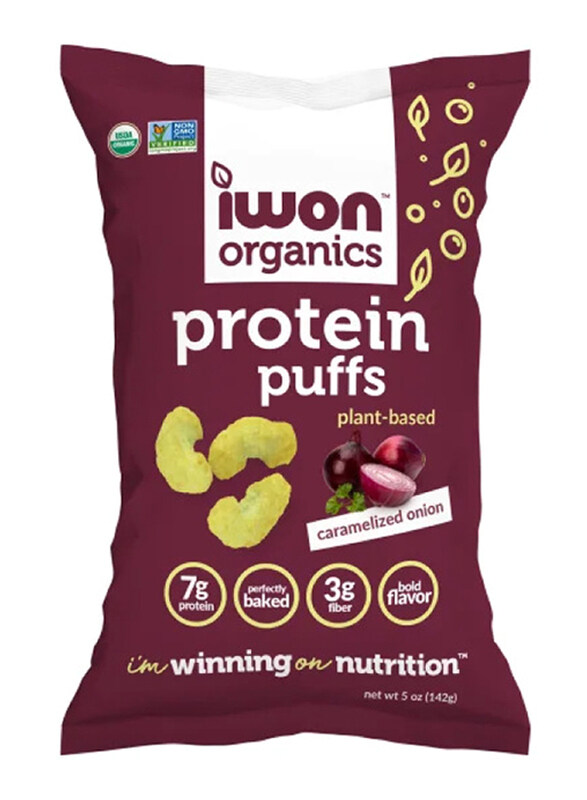 

Iwon Organics Caramelized Onion Flavoured Organic Protein Puffs, 141g