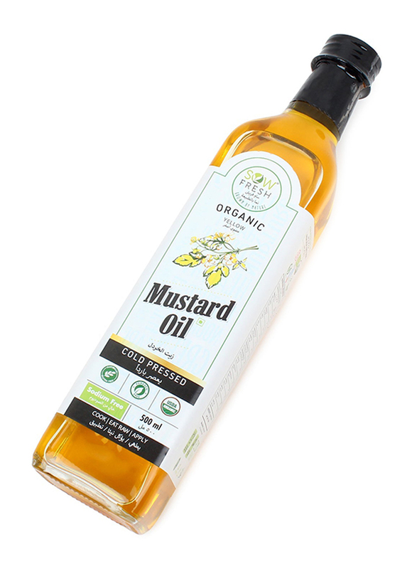 Sow Fresh Organic Cold-pressed Mustard Oil, 500ml