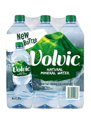 Volvic Natural Mineral Water, 6 Bottles x 1.5 Liters