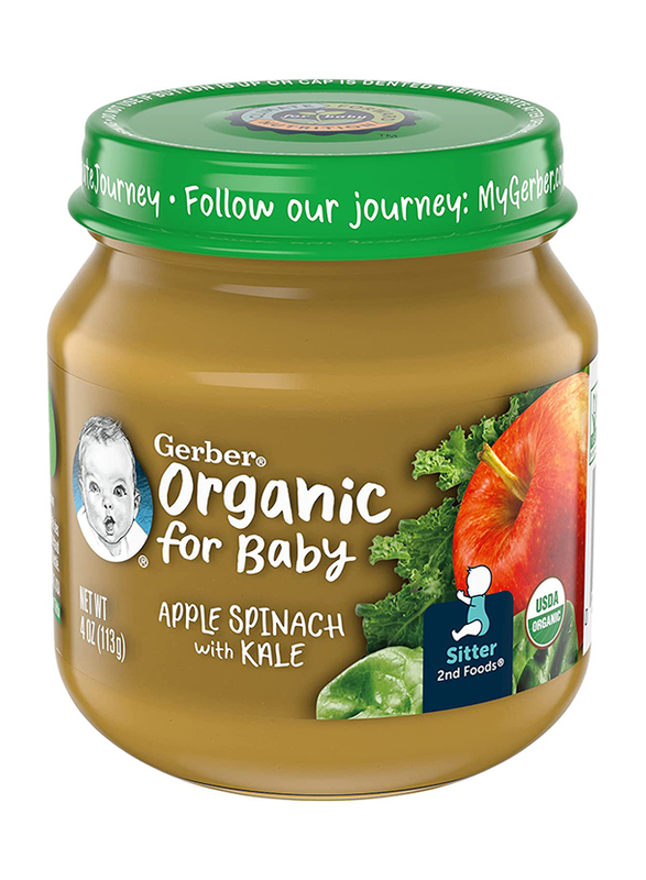 Gerber Organic Apple Spinach with Kale, 113g