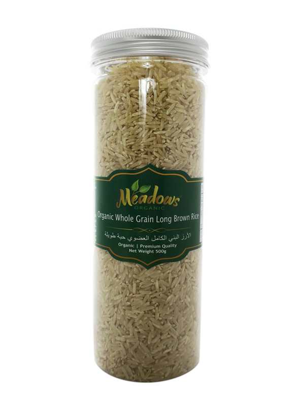 Meadows Organic Whole Grain Long Brown Rice, 500g