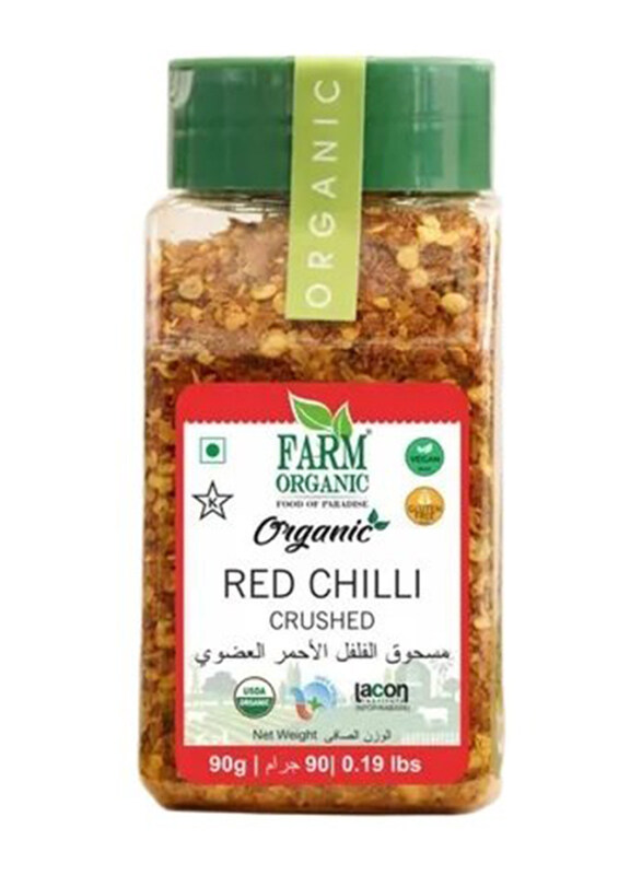 

Farm Organic Gluten Free Red Chili Crushed/ Chilli Flakes, 90g