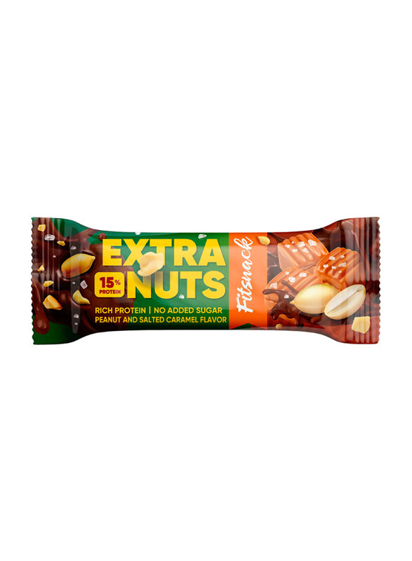 

Fitsnack Extra Nuts with Peanut and Salted Caramel, 45g