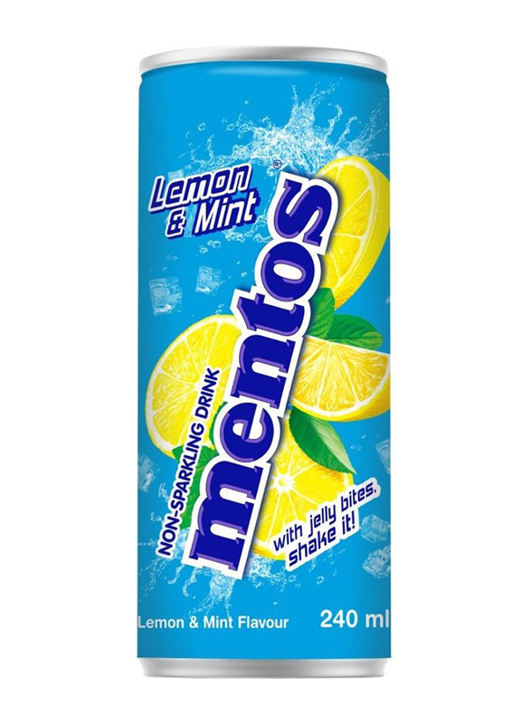 Mentos Lemon & Mint Non-Sparkling Drink with Jelly, 240ml