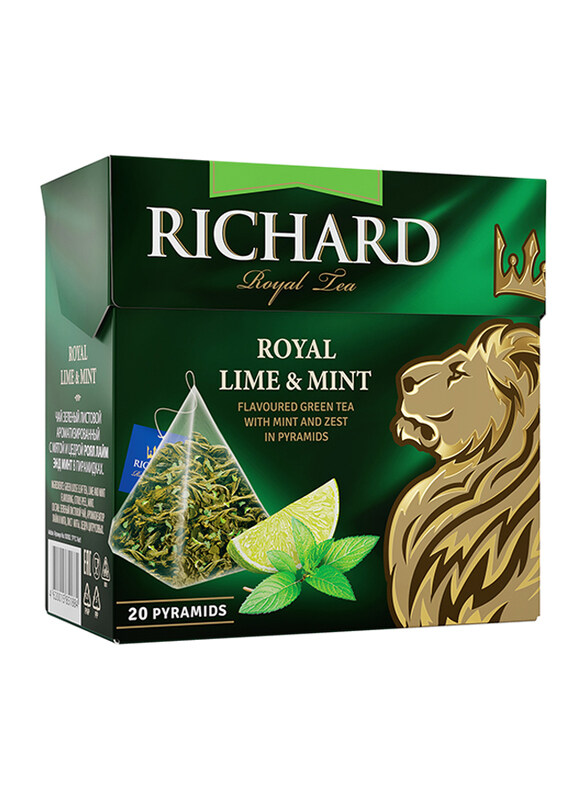 

Richard Royal Lime Mint, Flavored Green Tea in Pyramids, 20 x 1.7gm