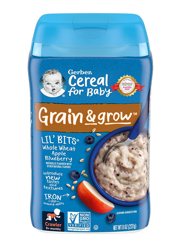 

Gerber Whole Wheat, Apple Blueberry Cereal, 8+ Months, 227g