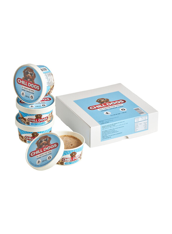 Chill Dogs Chubby Chicken Liver Cup for Dogs, 4 x 130ml