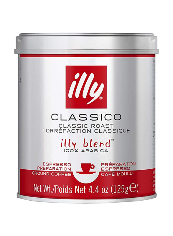 

Illy Arabica Coffee Blend Medium Roast Classico Ground Espresso, 125g