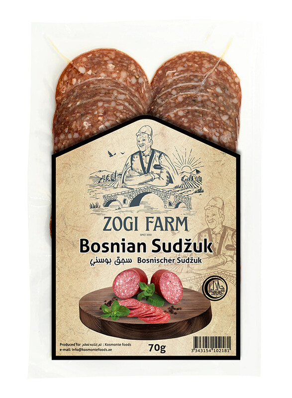 

Zogi Farm Bosnian Sudzuk Dry Beef Sausage Slice, 70 grams
