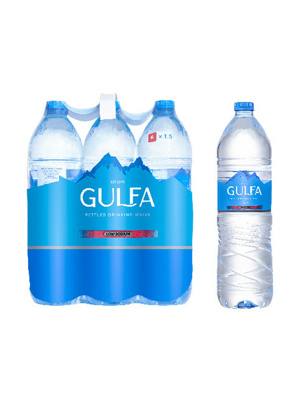 Gulfa Alkaline Drinking Water Bottled, 6 x 1.5 Liters