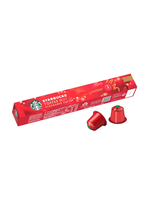 

Starbucks Toffee Nut Flavoured By Nespresso Coffee Pods, 10 Capsules, 51g