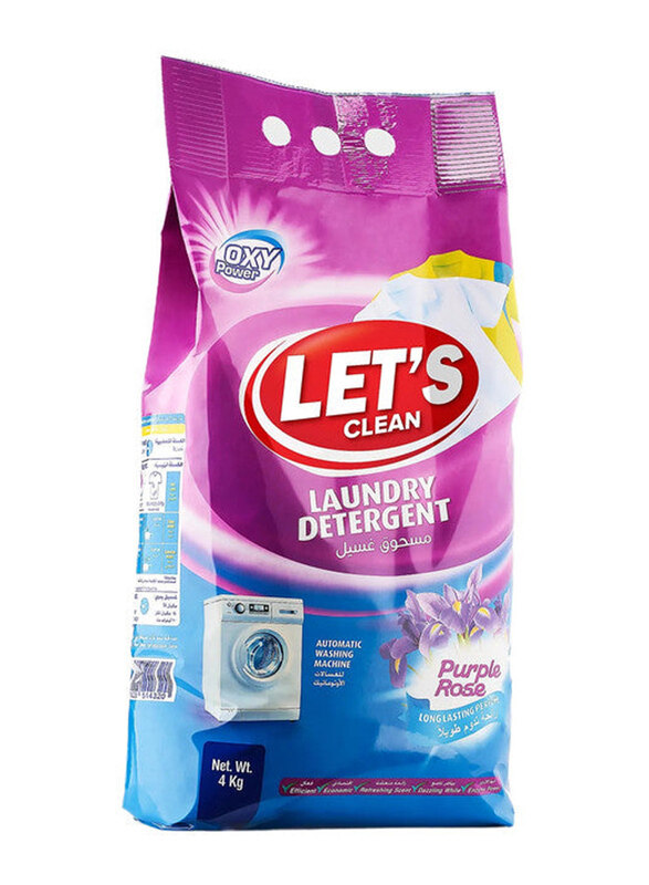 

Let's Clean Purple Rose Detergent Powder for Automatic, 4 Kg