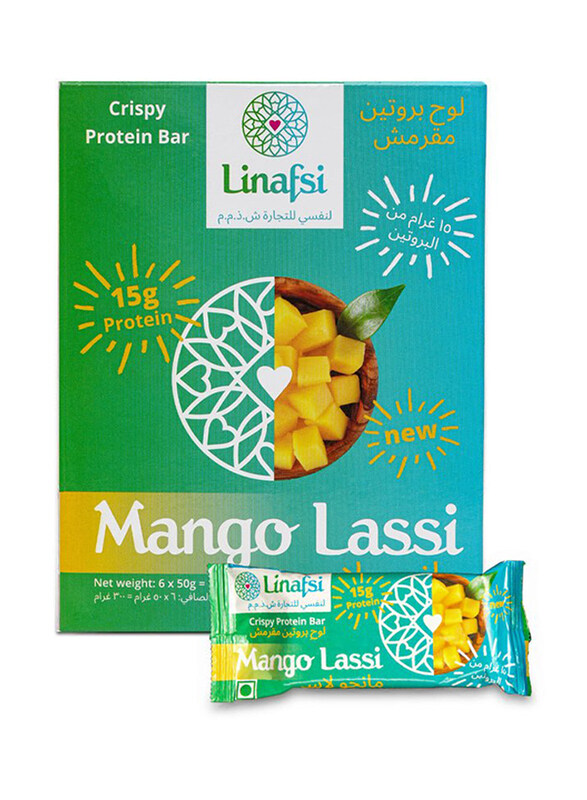 

Linafsi Crispy Protein Bar, 6 x 50gm, Mango Lassi