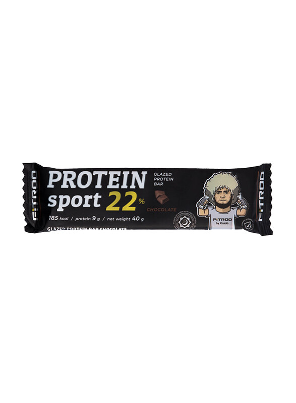 

Fitroo Khabib Sport Glazed Protein Bar Chocolate, 40g
