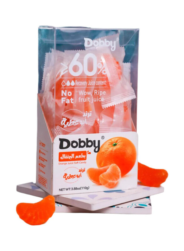 

Dobby Gummy Soft Candy with Orange Juice, 110g