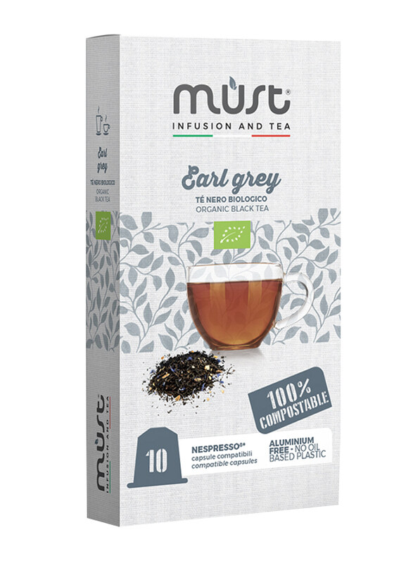 

Must Espresso Earl Grey Nespresso Compostable Organic Teas, 10 Capsules, 20g